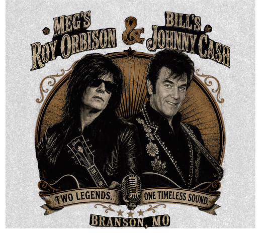Bill & Meg's Tribute Shows – Roy Orbison & Johnny Cash Tribute T-Shirt